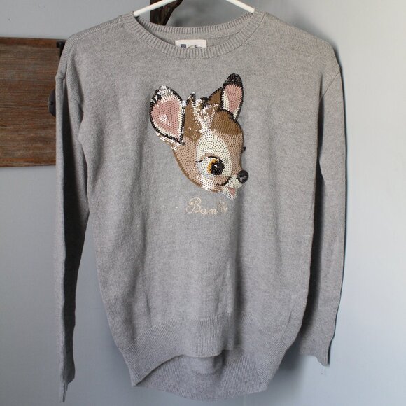 Gap Disney Bambi Size XL Sweater Girls gray - Picture 1 of 3